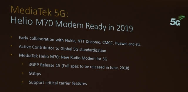 MediaTek напомнила о своем 5G-модеме Helio M70