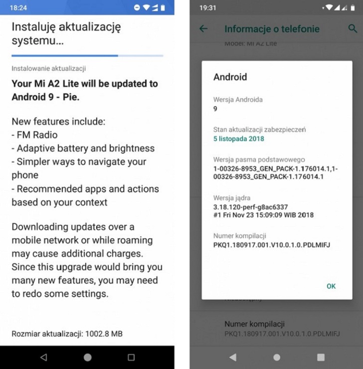 Xiaomi Mi A2 Lite начал обновляться до Android 9 Pie